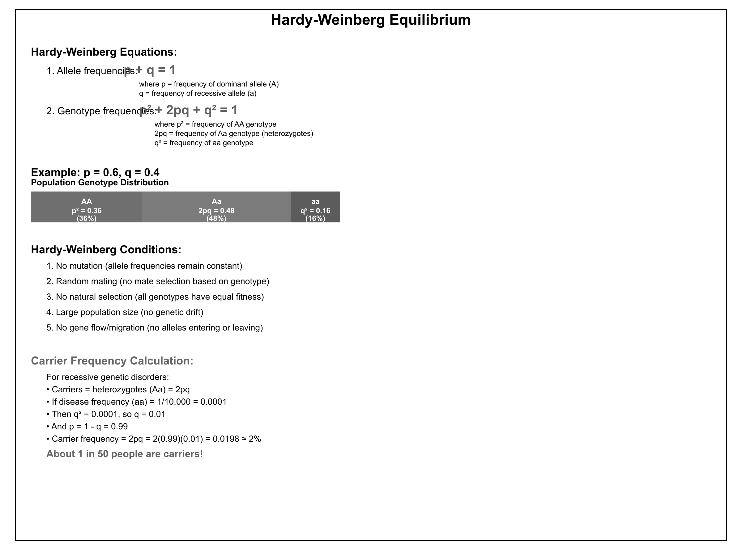 Hardy-Weinberg equilibrium